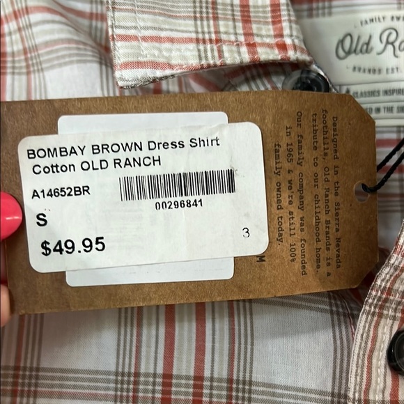 Red and White Plaid Casual Button Down Shirt - Picture 6 of 7